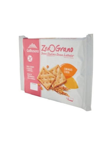 Galbusera ZeroGrano Crackers met Mais en Rijst Glutenvrij 8 stuks - 320 g - Gratis verzending naar Europa en Groot-Brittannië