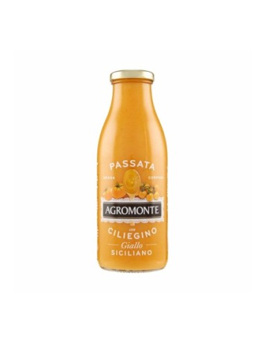 Agromonte Passata met Siciliaanse Gele Kers - 520 gr - Gratis verzending naar Europa en Groot-Brittannië