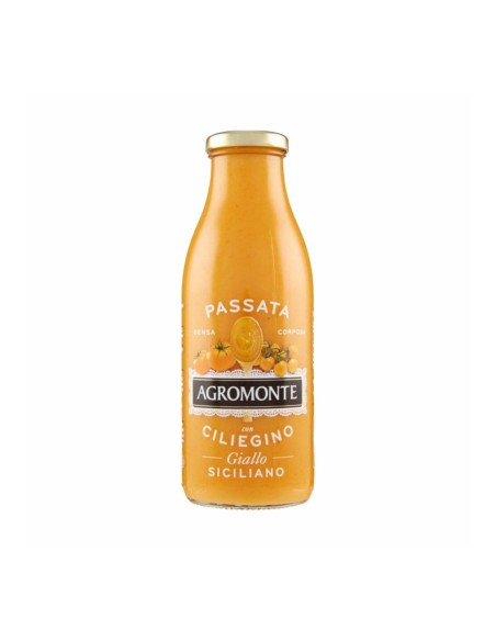 Agromonte Passata met Siciliaanse Gele Kers - 520 gr - Gratis verzending naar Europa en Groot-Brittannië