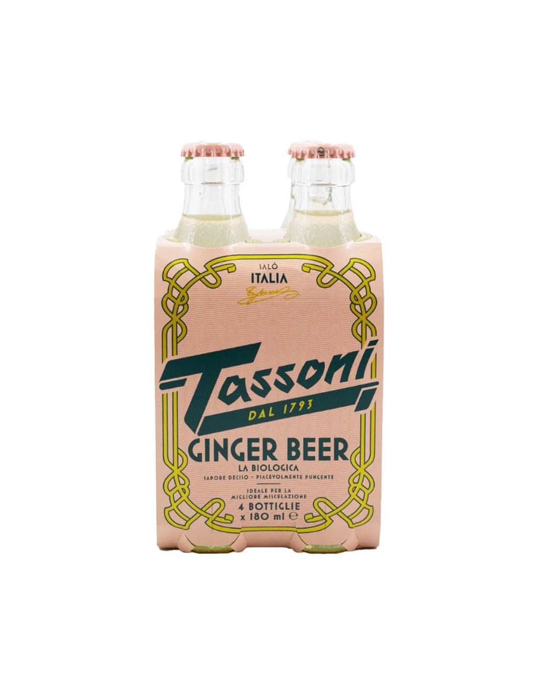 Tassoni Organic Ginger Beer - 4 x 180 ml - Free shipping delivered to ...