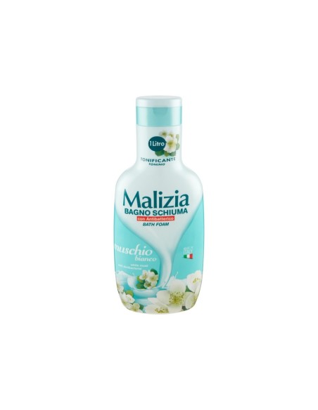 Gel Douche Malizia Antibactérien Douceur et Parfum de Musc Blanc