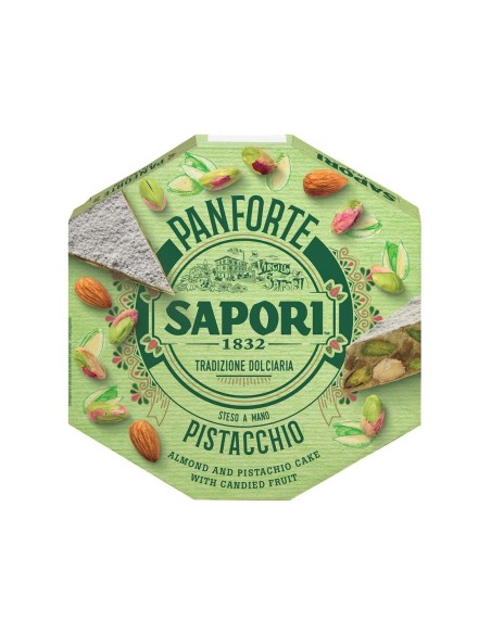 Sapori Panforte au pistache étalé à la main - 280 gr - Livraison gratuite en EUROPE et au Royaume-Uni