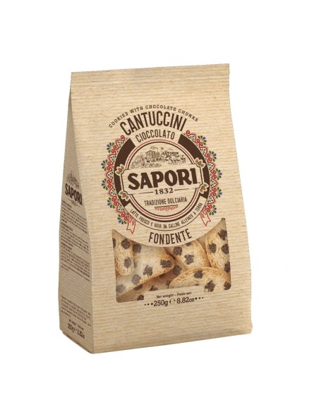 Sapori Cantuccini aus dunkler Schokolade - 100 gr - Kostenloser Versand nach Europa und Großbritannien