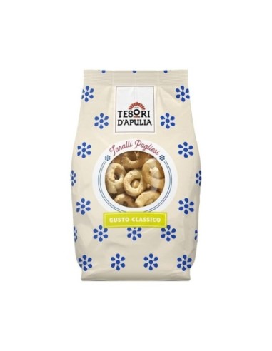 Tesori D'Apulia Klassische apulische Taralli - 300 gr - Kostenloser Versand nach Europa und Großbritannien