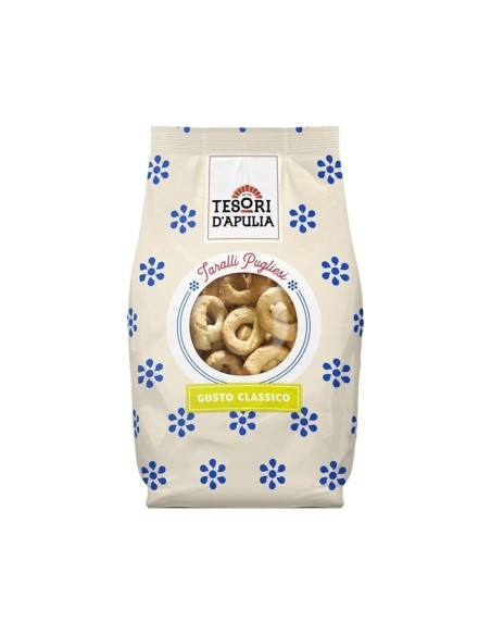 Tesori D'Apulia Klassische apulische Taralli - 300 gr - Kostenloser Versand nach Europa und Großbritannien