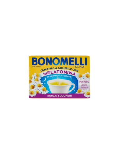 Bonomelli Camomilla Solubile con Melatonina - 16 Bustine - Spedizione gratuita consegnata in EUROPA e UK