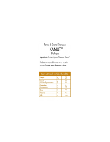 Molino Rossetto Farine de Kamut Bio - 400 gr - Livraison gratuite en EUROPE et au Royaume-Uni