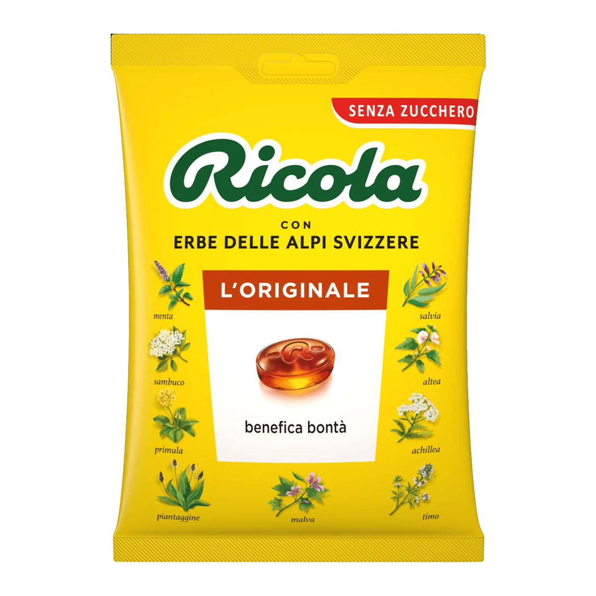 Caramelle Ricola Lampone E Melissa Senza Zucchero – Confezione Da 3 X 50g, Con 13 Erbe Alpine