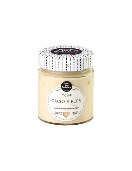 San Cassiano Kaas- en Pepersaus met Pecorino Romano DOP - 150 gr - Gratis verzending naar Europa en Groot-Brittannië