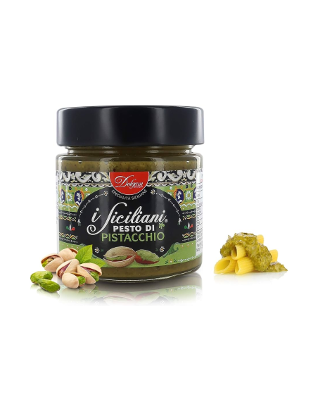 Dolgam i Siciliani Pistachepesto 65% - 190 gr - Gratis verzending naar Europa en Groot-Brittannië