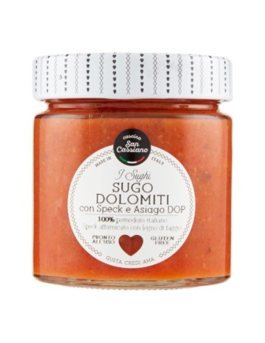 San Cassiano Sauce Dolomiti au Speck et Asiago - 190 gr - Livraison gratuite en EUROPE et au Royaume-Uni