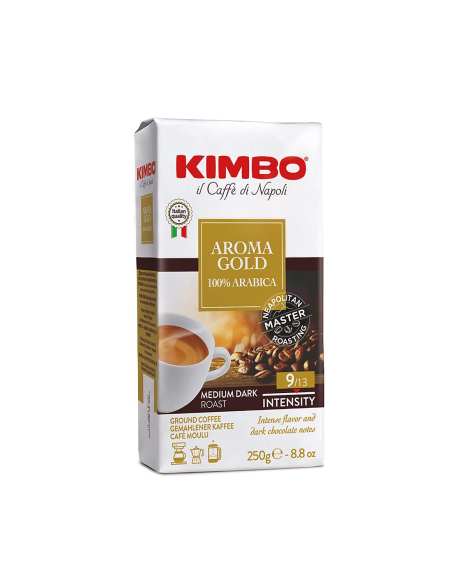 Kimbo Café Gold 100% Arabica - 250 g - Livraison gratuite en EUROPE et au Royaume-Uni