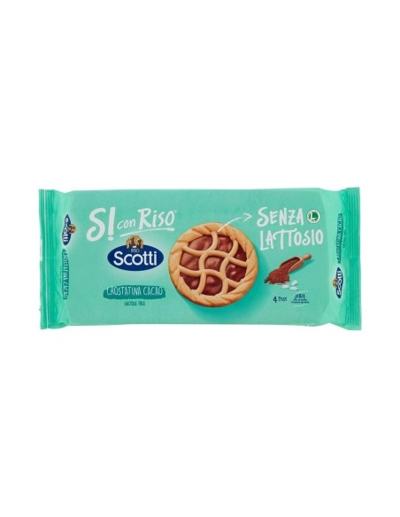 Scotti Si con Riso Lactose-free cocoa tart - 144 gr - Free shipping delivered to EUROPE and UK