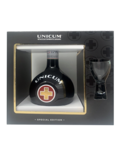 Unicum Amaro Zwack confezione con Bicchiere - 70 cl