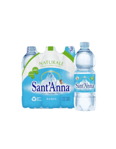 Sant'Anna Acqua Naturale - 6 x 50 cl - Spedizione gratuita consegnata in EUROPA e UK