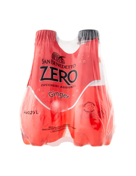 San Benedetto Zero Ginger - 4 x 250 ml - Kostenloser Versand nach Europa und Großbritannien