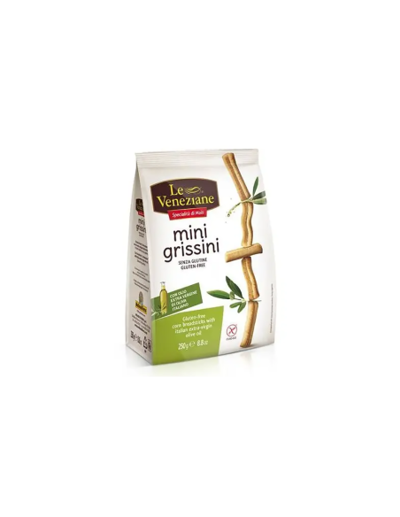 Le Veneziane GlutenFree Mini Breadsticks Healthy 250 gr Snack Option
