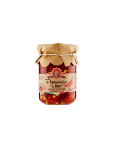 Delizie di calabria Piments en tranches à l'huile d'olive - 135 gr - Livraison gratuite en EUROPE et au Royaume-Uni