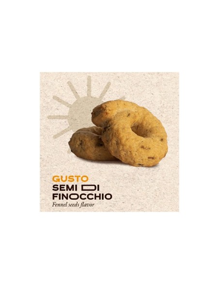 Tarallini Pugliesi gusto Finocchio - 250 gr - Spedizione gratuita consegnata in EUROPA e UK