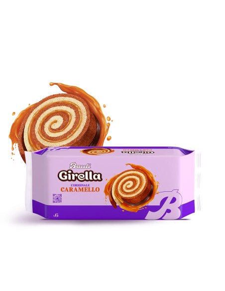 Bauli Girella with Caramel - 210 gr - Free shipping delivered to EUROPE and UK