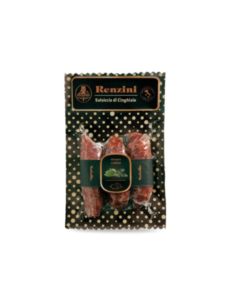 Renzini Wild Boar Salami Bites 3 pcs - 100 gr - Free shipping delivered to EUROPE and UK