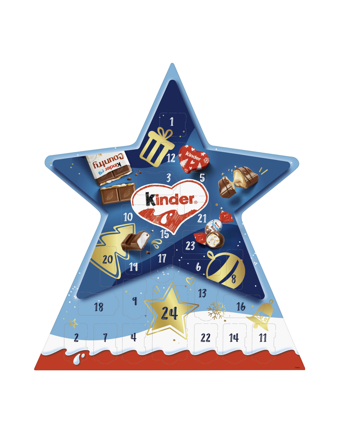 Kinder Adventskalender Weihnachtsstern - 149 g - Kostenloser Versand nach  Europa und Grobritannien