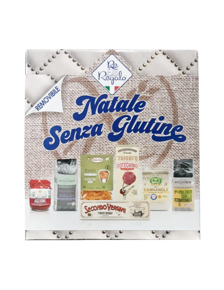 Re Regalo Cesta Natale Senza Glutine - 7 pz - Spedizione gratuita consegnata in EUROPA e UK