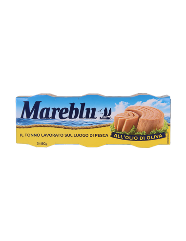 Mareblu Tonijn Olijfolie - 3 x 80 gr - Gratis verzending naar Europa en Groot-Brittannië