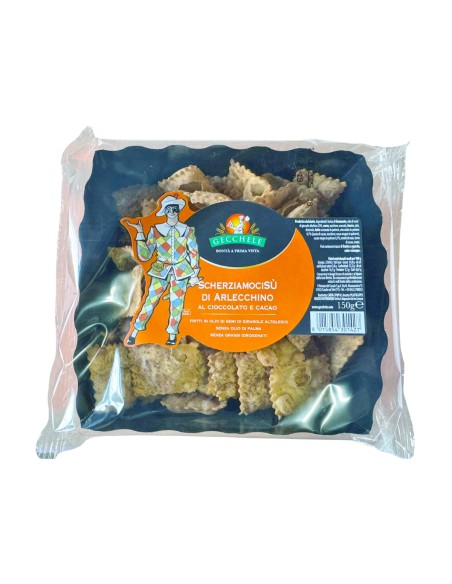 Gecchele Chiacchiere au cacao Scherziamoci su di Arlecchino - 150 gr - Livraison gratuite en EUROPE et au Royaume-Uni