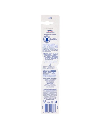 Brosse à dents Mentadent Tecnic Souple - 1 pièce - Livraison gratuite en EUROPE et au Royaume-Uni