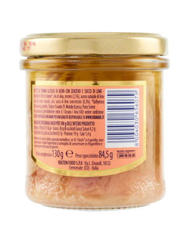 Rio Mare Tuna Fillets with Lime and Ginger - 130 gr - Free shipping delivered to EUROPE and UK