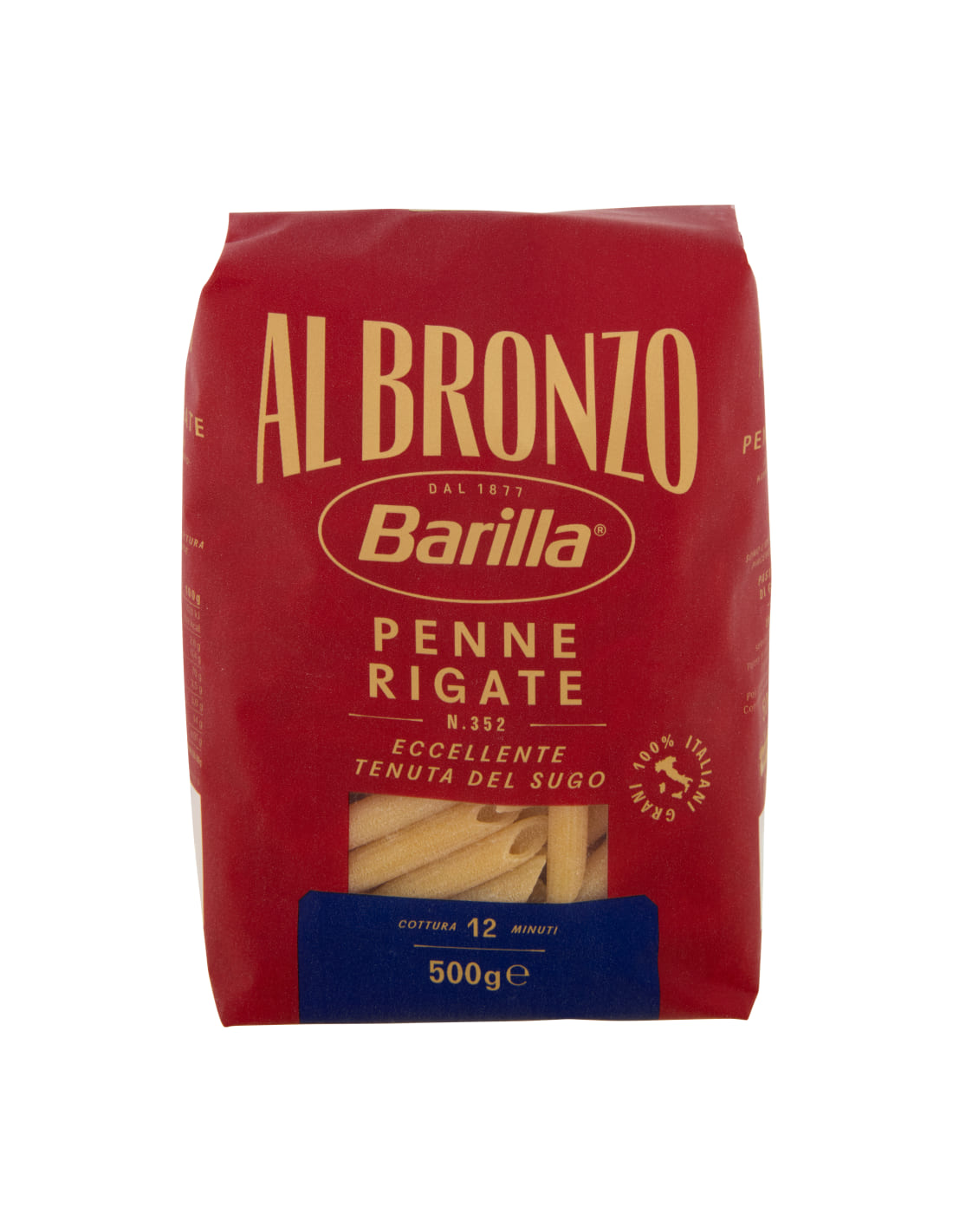 Barilla Bronze 352 Penne Rigate - 500 gr - Free shipping delivered to ...