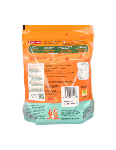 Plasmon Crème van Granen Rijst, Mais en Tapioca - 200 gr - Gratis verzending naar Europa en Groot-Brittannië