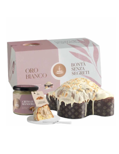 Fiasconaro White Gold Dove with Almond Cream - 1 kg - Free shipping delivered to EUROPE and UK