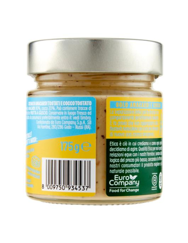 Crema 100% Anacardi e Cocco - 175 gr - Spedizione gratuita consegnata in EUROPA e UK