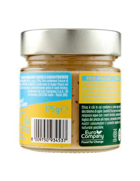 Crema 100% Anacardi e Cocco - 175 gr - Spedizione gratuita consegnata in EUROPA e UK