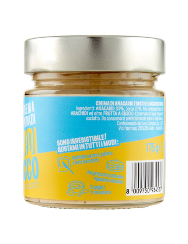 Room 100% Cashew en Kokos - 175 gr  - Gratis verzending naar Europa en Groot-Brittannië