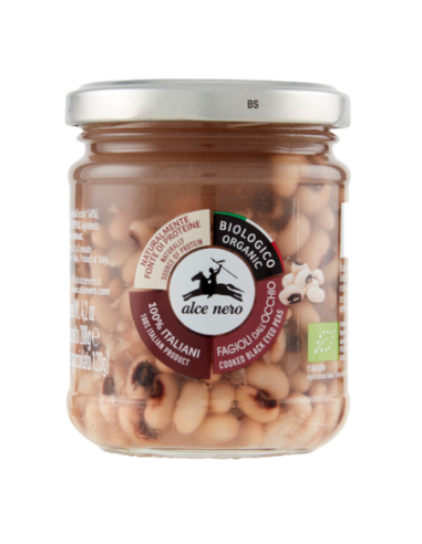 Alce Nero Fagioli dall'Occhio Lessati 100% italiani Bio  - 200 gr