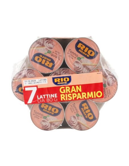 Rio Mare Tuna Olive Oil - 7 x 80 gr - Free shipping delivered to EUROPE and UK