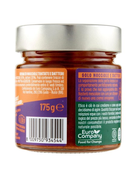 Haselnuss- und Dattelcreme 100% - 175 gr - Kostenloser Versand nach Europa und Großbritannien