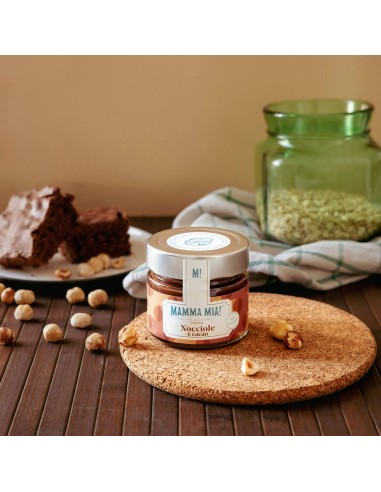 MammaMia Hazelnootcrème uit Alta Langa 50% - 180 g - Gratis verzending naar Europa en Groot-Brittannië