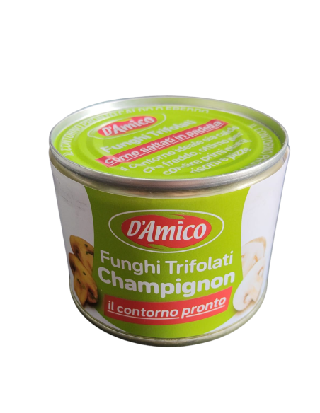 D'amico Sautéed Champignon Mushrooms - 180 gr - Free shipping delivered to EUROPE and UK