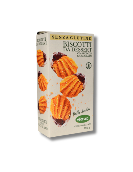 Terved Biscotti da Dessert Classici con Cioccolato Senza Glutine - 90 gr