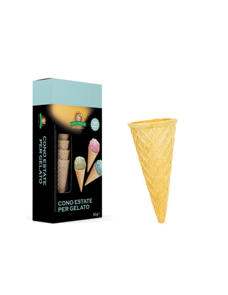 Gecchele Cono Estate per Gelato Cialde Morbide 14 pz - 50 gr