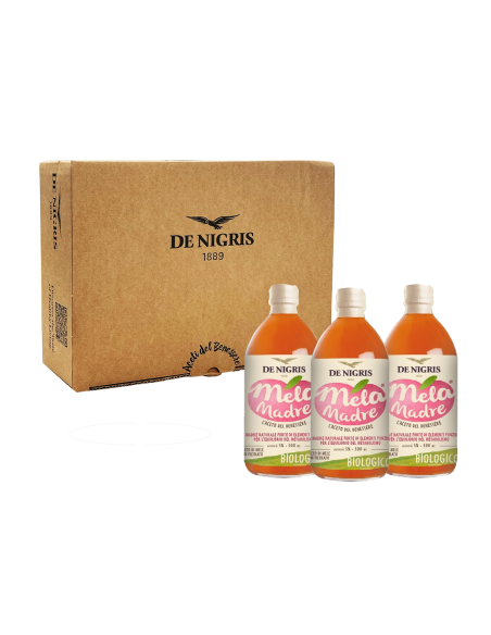 De Nigris Mela Madre Aceto di Mele BIO Box Benessere - 3 x 500 ml