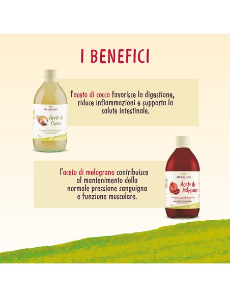 Aceti De Nigris Benessere Naturale con Mele, Cocco e Melograno