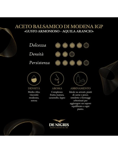Aceto Balsamico De Nigris Armonioso e Versatile per Piatti Gourmet