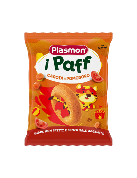 Plasmon i Paff snack Carota e Pomodoro da 12 mesi - 15 gr