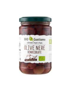 Bio Gustiamo Olive Nere Peranzana Denocciolate - 280 gr