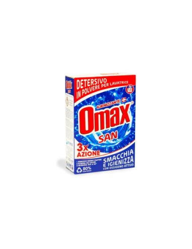 Omax San Igienizzante in Polvere per Lavatrice 13 lav - 1.450 kg